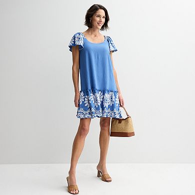Women's Robbie Bee Flutter Sleeve Shoulder Dress