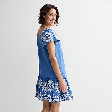 Women's Robbie Bee Flutter Sleeve Shoulder Dress