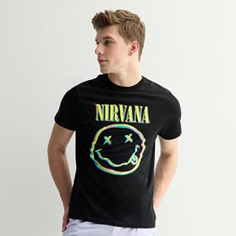 Men's Nirvana Smiley Logo Graphic Tee
