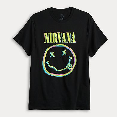 Men's Nirvana Smiley Logo Graphic Tee