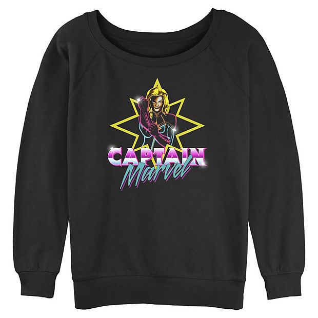 Juniors Marvel Captain Marvel Shining Star Graphic Pullover