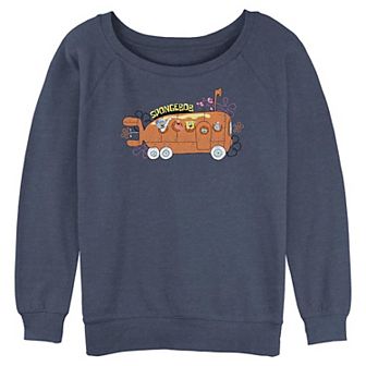 Juniors' Nickelodeon SpongeBob SquarePants Bikini Bottom Bus Graphic Pullover