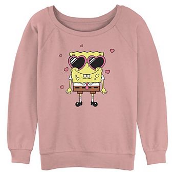 Juniors' Nickelodeon SpongeBob SquarePants Heart Shape Sunglasses Graphic Pullover