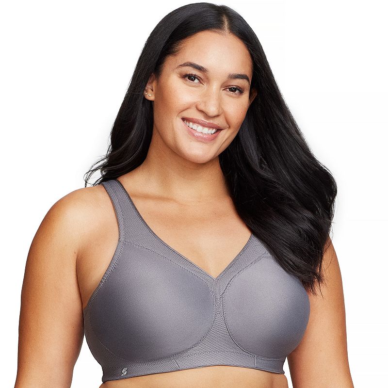 Plus Size Glamorise Full-Figure MagicLift Seamless Wirefree Sports Bra 1006, Women's, Size: 46 D, Grey Gray