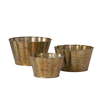 Haven Living 3 pc Bronze Flower Planter Set