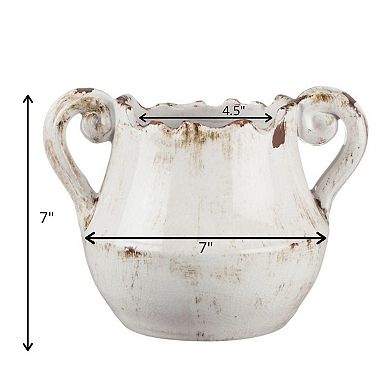 Haven Living 7" Pot With Handle Vase