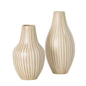 Haven Living 2 pc Bamboo Vase Set