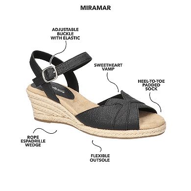 Easy Street Miramar Women's Espadrille Wedge Sandals