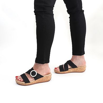 Easy Street Mina Women's Slide Wedge Sandals