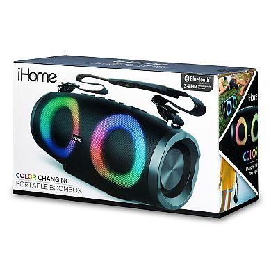 iHome Port Colorchange Boombox Bluetooth Speaker