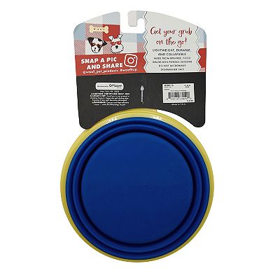 Woof Bone Feeding Travel Dog Bowl