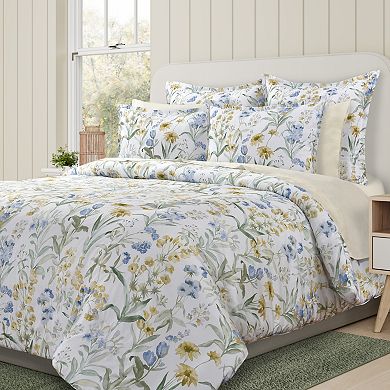 Five Queens Court Tahlia Blue Comforter Set with Shams