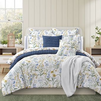Five Queens Court Tahlia Blue Comforter Set with Shams