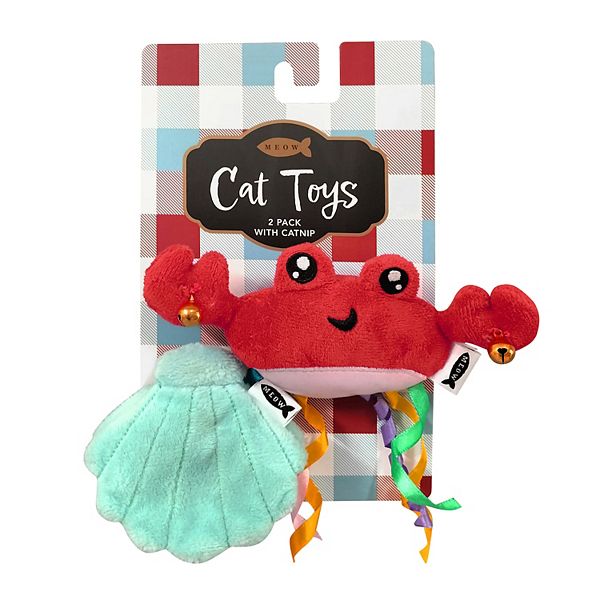 Meow 2-Pack Crab Clam Plush Toy Set - Multi