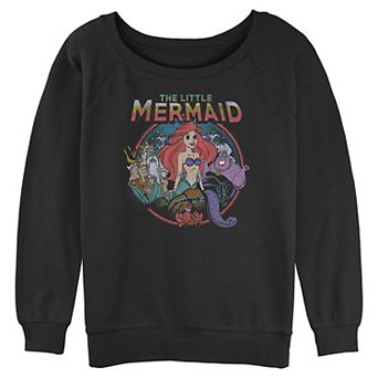 Disney's The Little Mermaid Group Stamp Juniors' Graphic Pullover