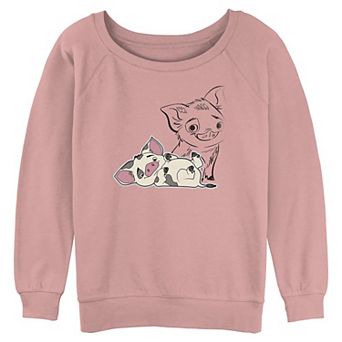 Disney's Moana Pua Overlayed Juniors' Graphic Pullover