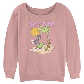 Juniors' Tom & Jerry Hawaiian Dance Graphic Pullover