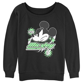 Disney's Mickey Mouse Angry Face Peace '28 Juniors' Graphic Pullover