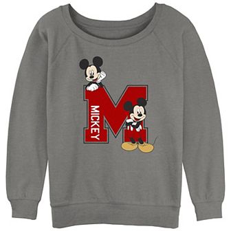 Disney's Mickey Mouse Varsity Letter Juniors' Graphic Pullover
