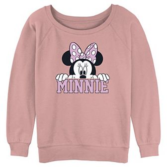Disney's Minnie Mouse Peeking Juniors' Graphic Pullover