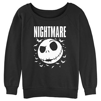 Disney's The Nightmare Before Christmas Jack Skellington And Bats Juniors' Graphic Pullover