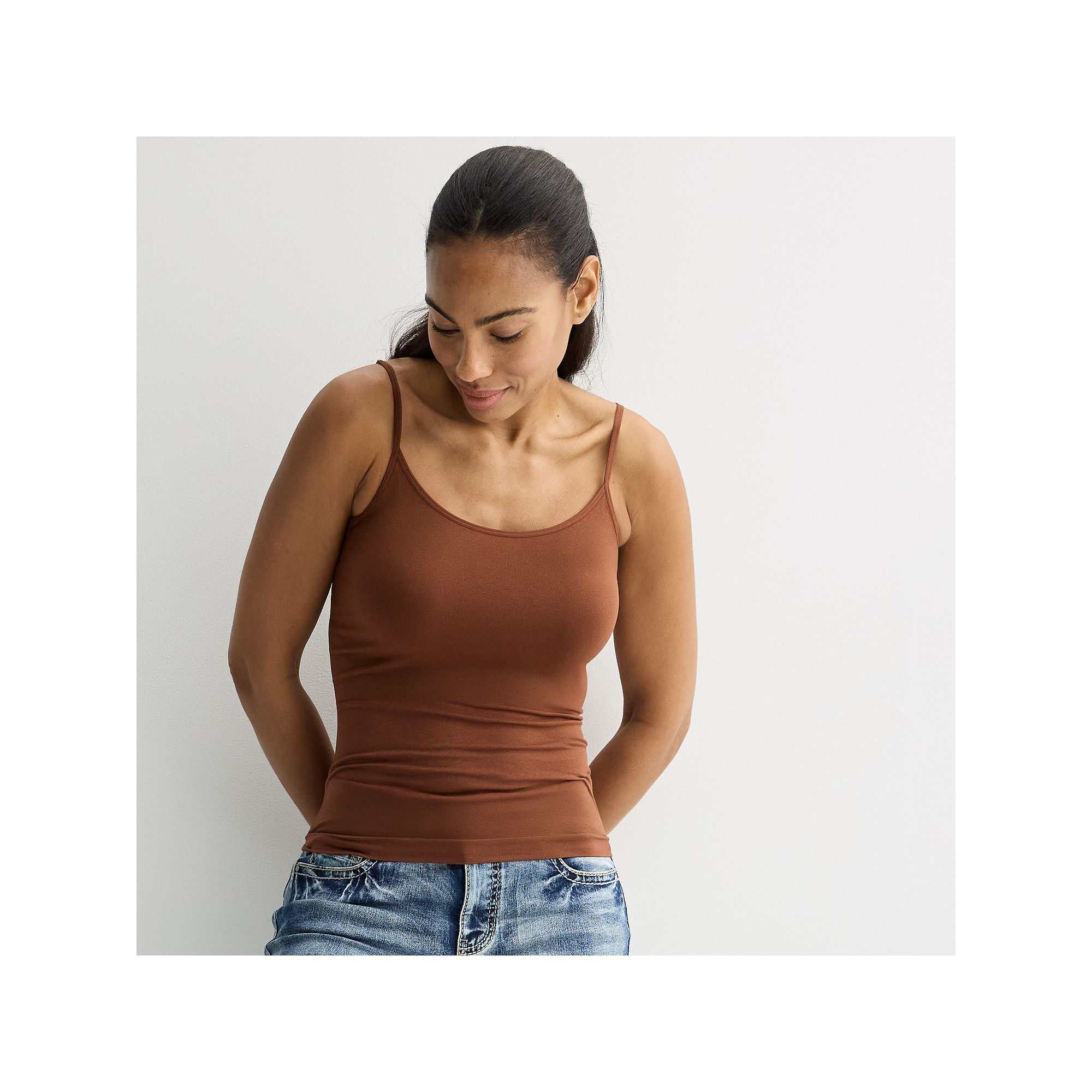Womens Apt. 9® Seamless Camisole, Size: XS, Cappuccino
