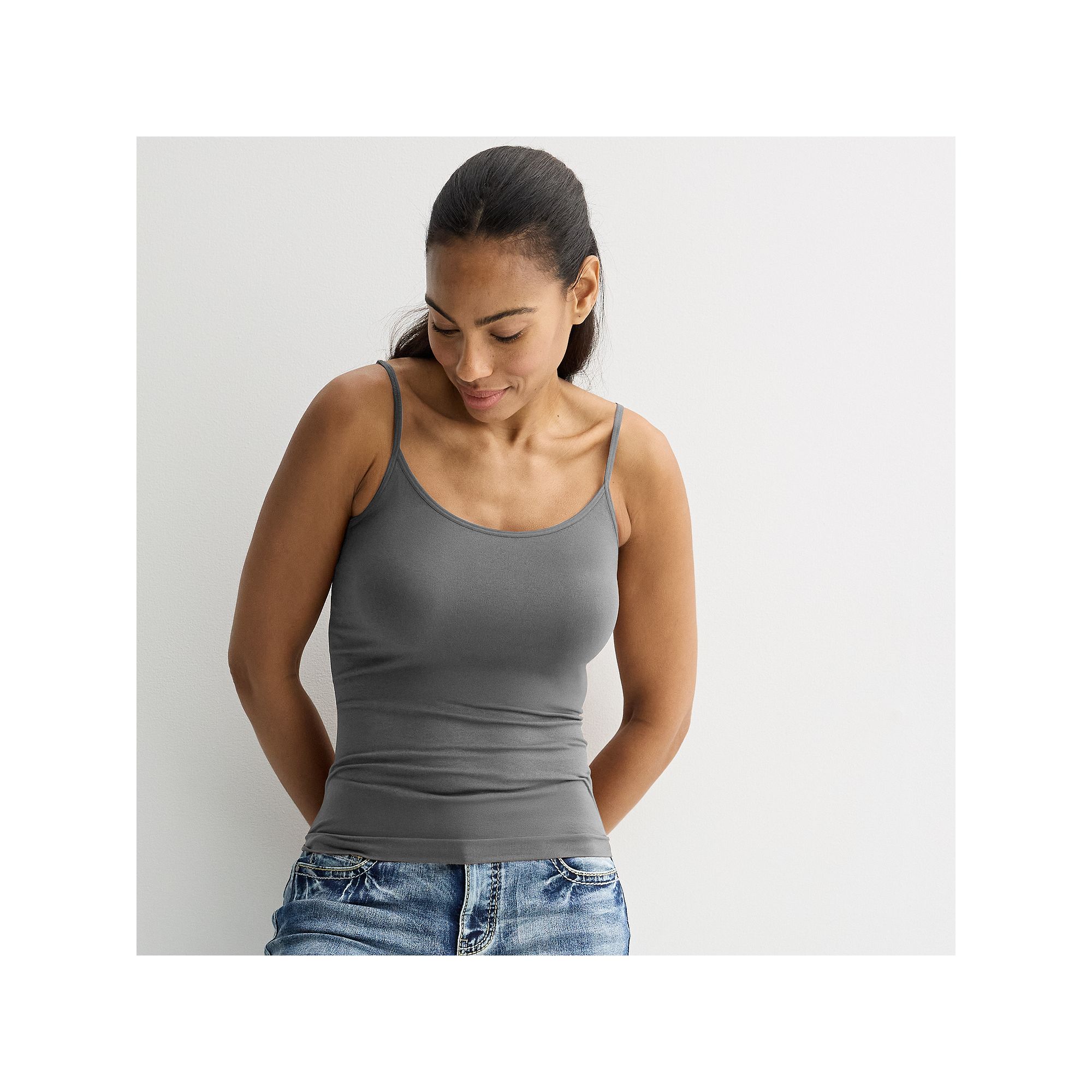 Womens Apt. 9® Seamless Camisole, Size: XS, Gray Haze