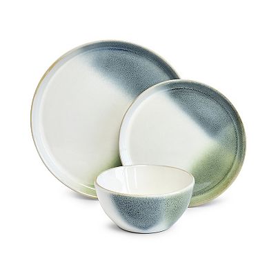 Sango Color Block Reactive 12-Piece Dinnerware Set