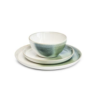 Sango Color Block Reactive 12-Piece Dinnerware Set