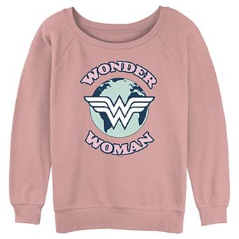 Juniors' DC Comics Wonder Woman World Logo Graphic Pullover