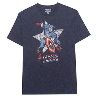 Big & Tall Marvel Captain America Old School Graphic Tee