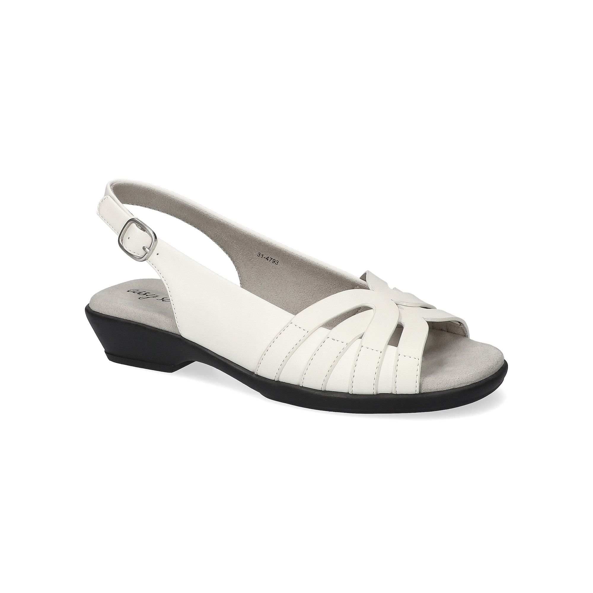 Easy Street Jovita Womens Comfort Slingback Sandals, Size: 6 XW, White