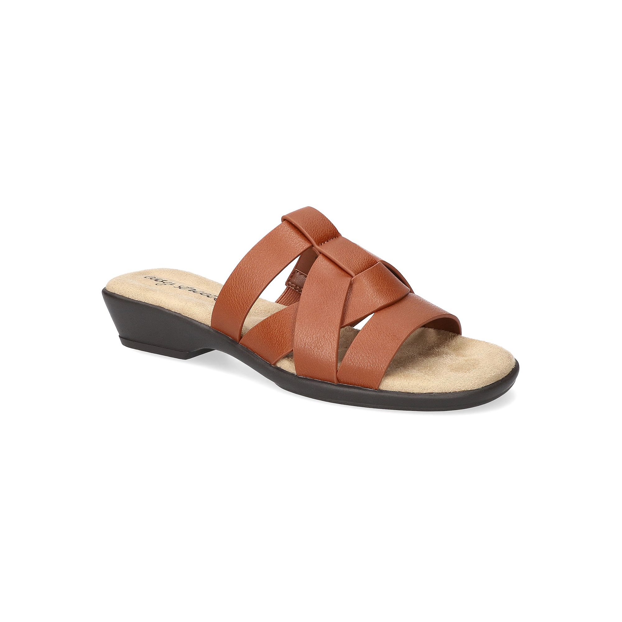 Easy Street Lakeport Womens Comfort Slide Sandals, Size: 6 XW, Red