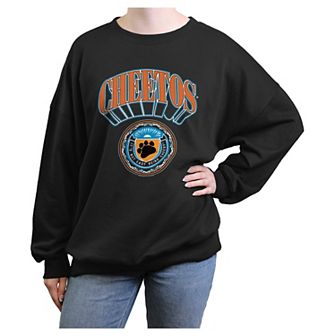 Juniors' Cheetos It's Not Easy Being Cheesy Oversized Graphic Pullover