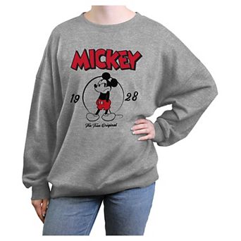 Disney's Mickey Mouse The True Original 1928 Juniors' Oversized Graphic Pullover