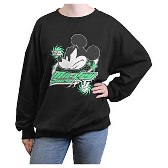 Disney's Mickey Mouse Angry Face Juniors' Oversized Graphic Pullover