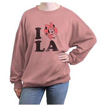 Disney's Minnie Mouse I Heart LA Juniors' Oversized Graphic Pullover