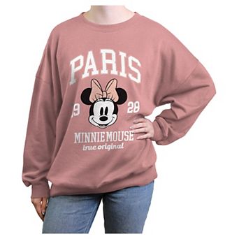 Disney's Minnie Mouse True Original Paris 1928 Juniors' Oversized Graphic Pullover