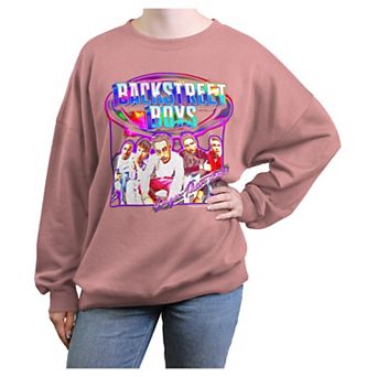 Juniors' Backstreet Boys Larger Than Life Cover Oversized Graphic Pullover