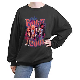 Juniors' Bratz 2001 Oversized Graphic Pullover