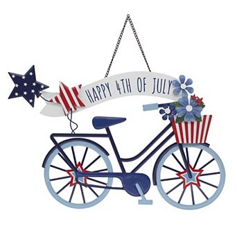 Americana Enamel Bicycle Wall Decor
