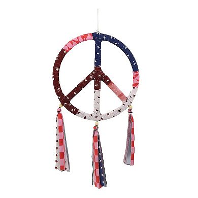 Celebrate Together Americana Peace Sign Tasseled Wall Décor