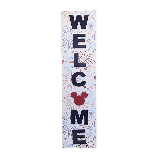 Disney's Mickey Mouse Welcome Porch Leaner by Celebrate Together™ Americana - White