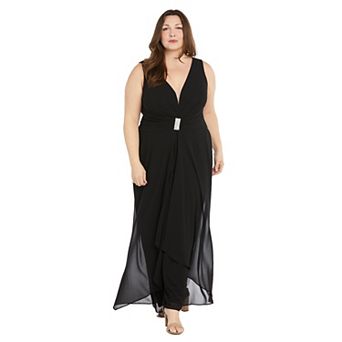 Plus Size R&M Richards Flyaway Sleeveless Jumpsuit