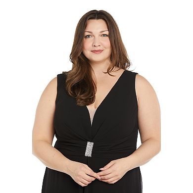 Plus Size R&M Richards Flyaway Sleeveless Jumpsuit