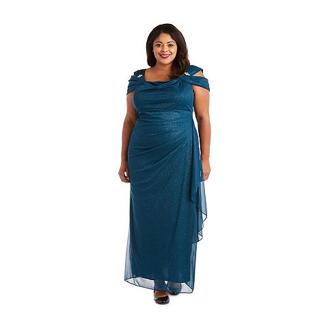 Женские платья R&M Plus Size R&M Richards Empire Waist Chiffon Evening Gown
