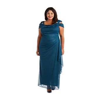 Plus Size R&M Richards Empire Waist Chiffon Evening Gown