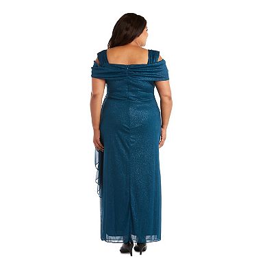 Plus Size R&M Richards Empire Waist Chiffon Evening Gown