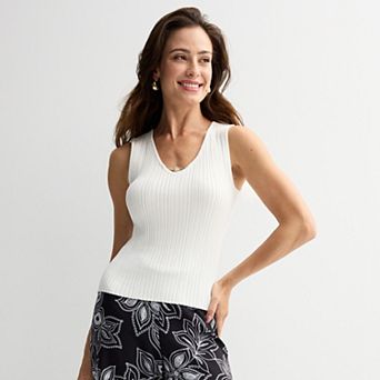 Women's Thalia Sodi Ribbed Sweater Tank Top