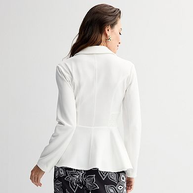 Women's Thalia Sodi Zip Front Cinched Blazer